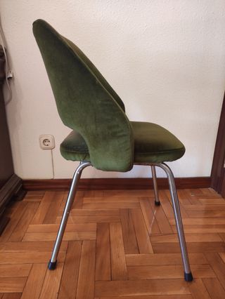Silla vintage verde oliva años 70