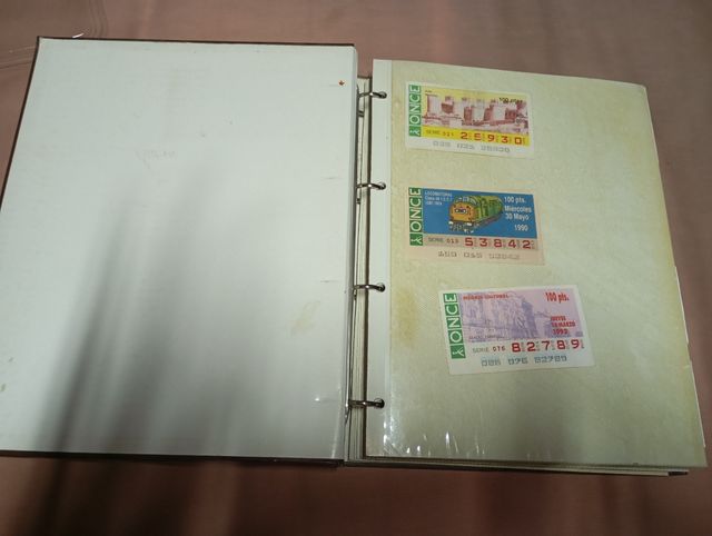 Cupones de Lotería antiguos