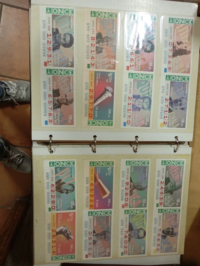 Cupones de Lotería antiguos