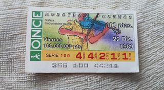 Cupón ONCE 1989 - 100 ptas