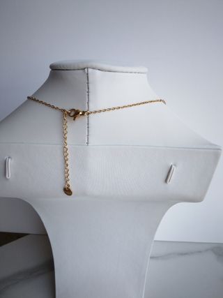 Collar con candado turquesa acero nuevo