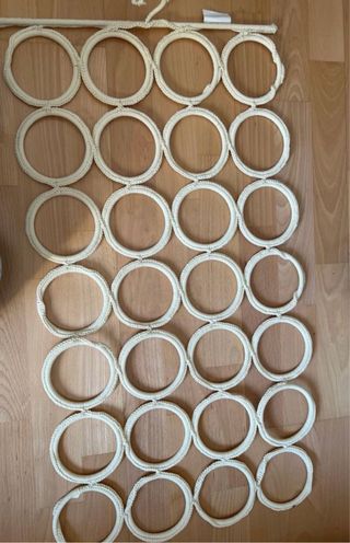Percha colgador macramé beige