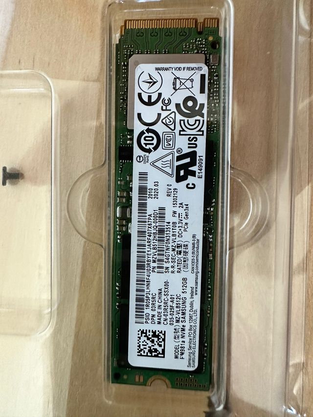 Disco NVMe Samsung 512GB PCIe