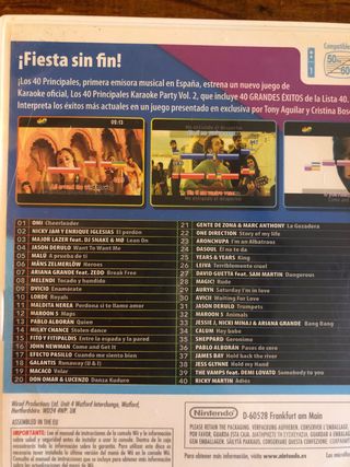 40 Principales Karaoke Party Vol.2 Wii