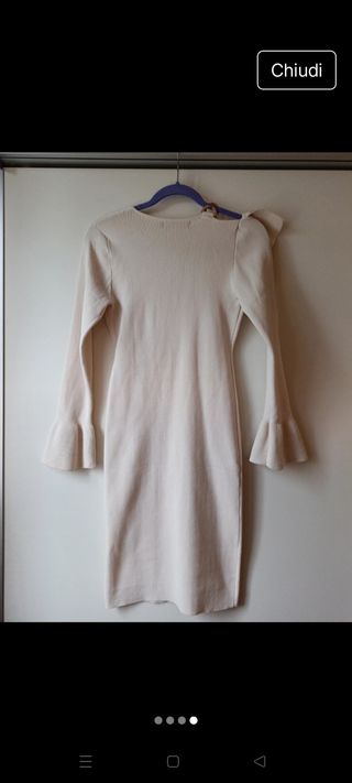 Vestito tubino beige GLOEK tg unica