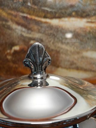 Antique Art Deco Sugar Dish - Silverplate Art Déco