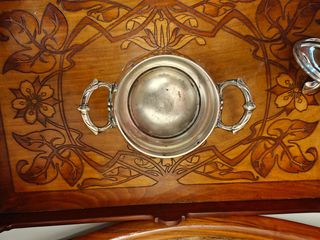 Antique Art Deco Sugar Dish - Silverplate Art Déco