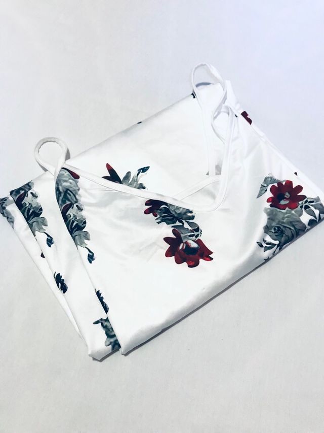 Vestido blanco flores verano