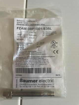 Sensor Reflex Baumer FZAM 08P1001
