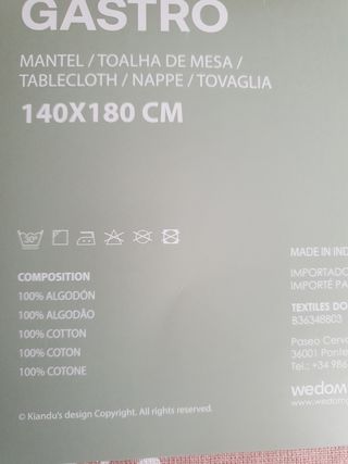 Mantel Gasto 140x180cm Rosa