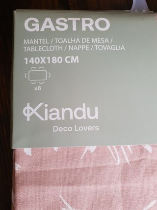 Mantel Gasto 140x180cm Rosa
