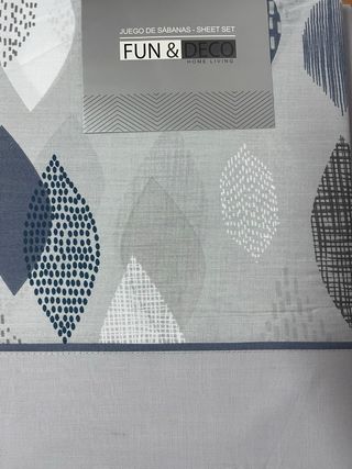 Sábanas cama 150cm - 3 piezas - gris