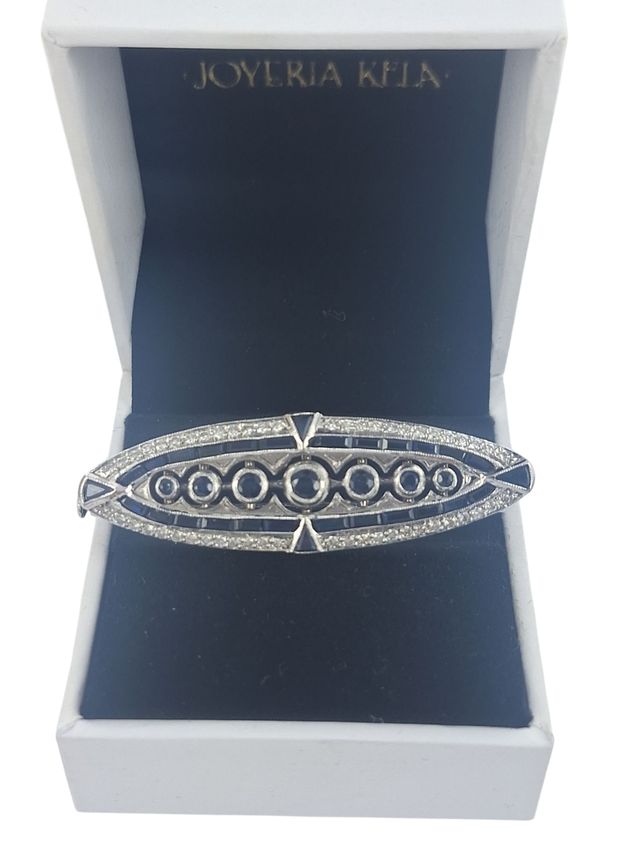 Broche Art-decó dorado