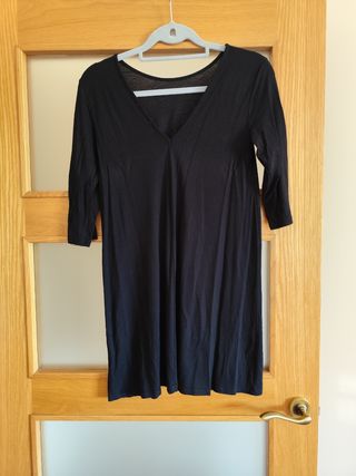 Vestido negro manga 3/4