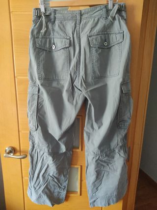 Pantalones cargo Bershka gris - Talla 42