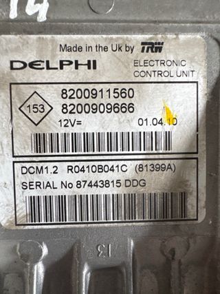 Centralita motor delphi Renault Ref : 8200911560