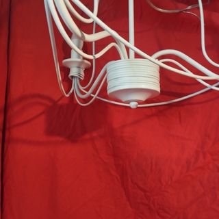 Lampadario shabby chic bianco in metallo