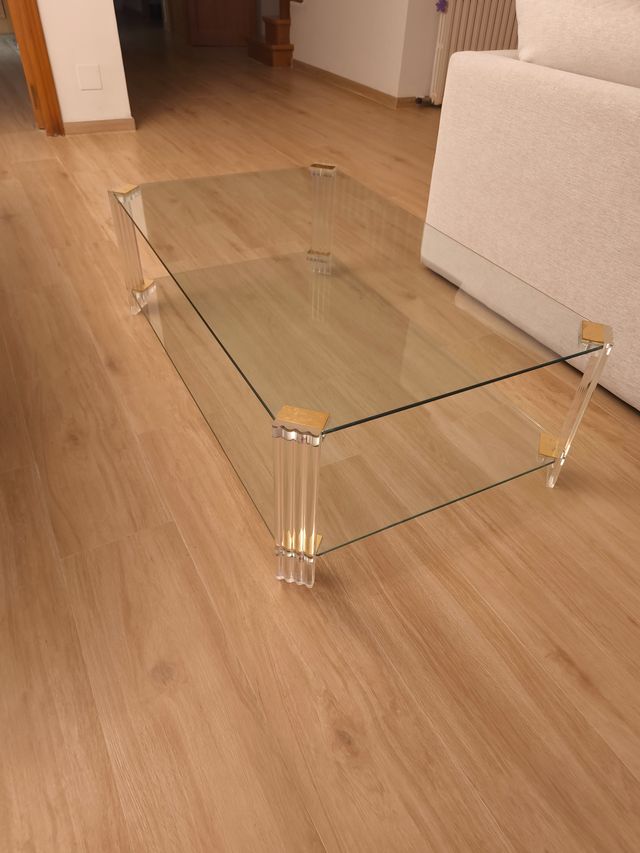 Mesa centro cristal transparente