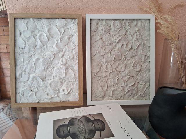 2 Cuadros Textura Relieve Abstracto