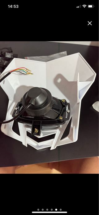 Careta LED blanca Motocross