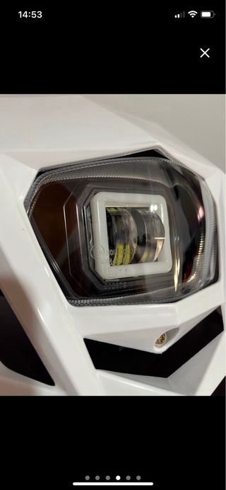 Careta LED blanca Motocross