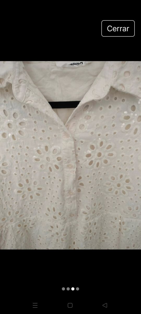 Vestido Desigual blanco roto