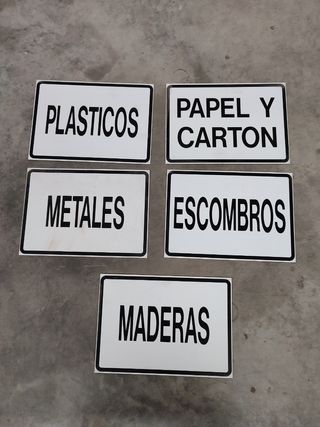 Señalización residuos reciclaje