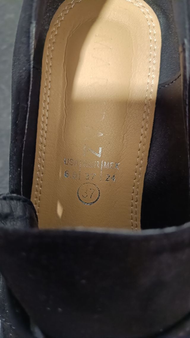 2 pares de Zapatos negros tacón cómodo