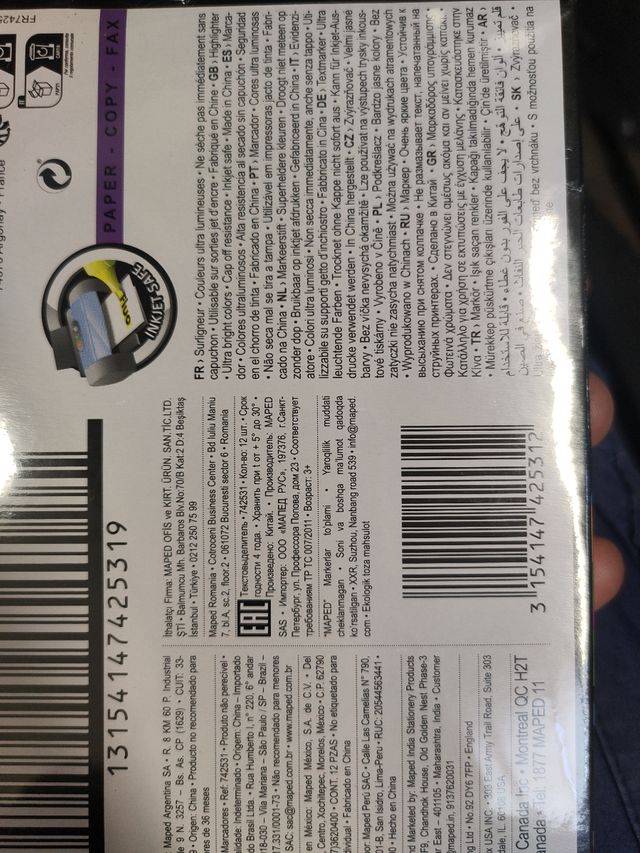 Evidenziatore Maped Viola 1-5mm