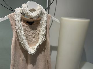 Vestido Mango beige talla XS - boho