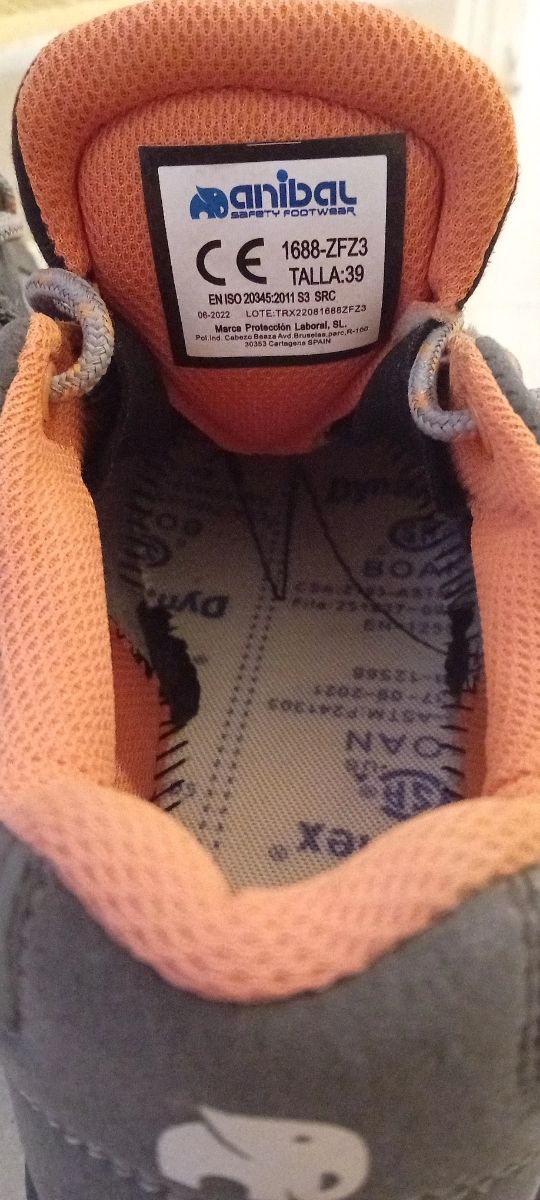 Zapatos seguridad Anibal - Gris/Naranja
