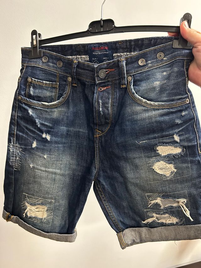 Shorts Pull&Bear rotos azul marino