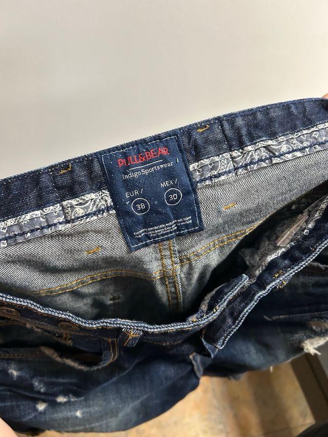 Shorts Pull&Bear rotos azul marino