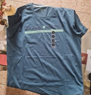 2 T-Shirt Black Olive Jean Pascale (M/L)