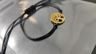 Pulsera árbol vida acero negra
