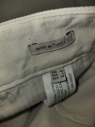 Pantalones campana Massimo Dutti blancos