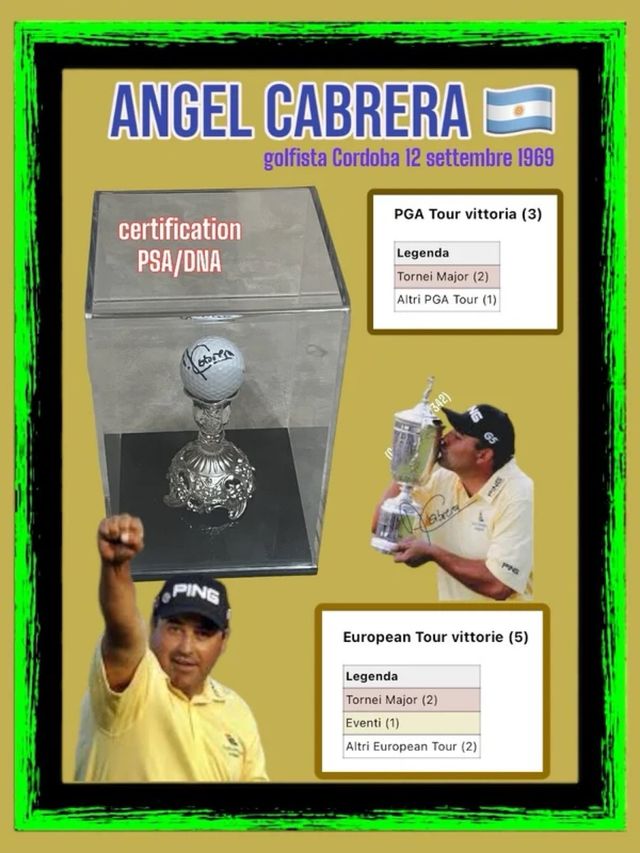 Bola de golf firmada Cabrera PSA/DNA