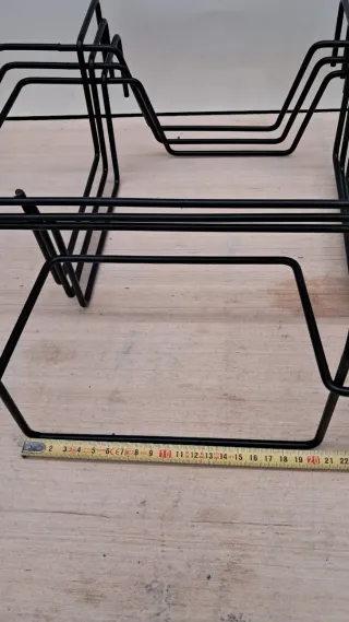 Porta vasi fiori in Metallo Nero - 4pz