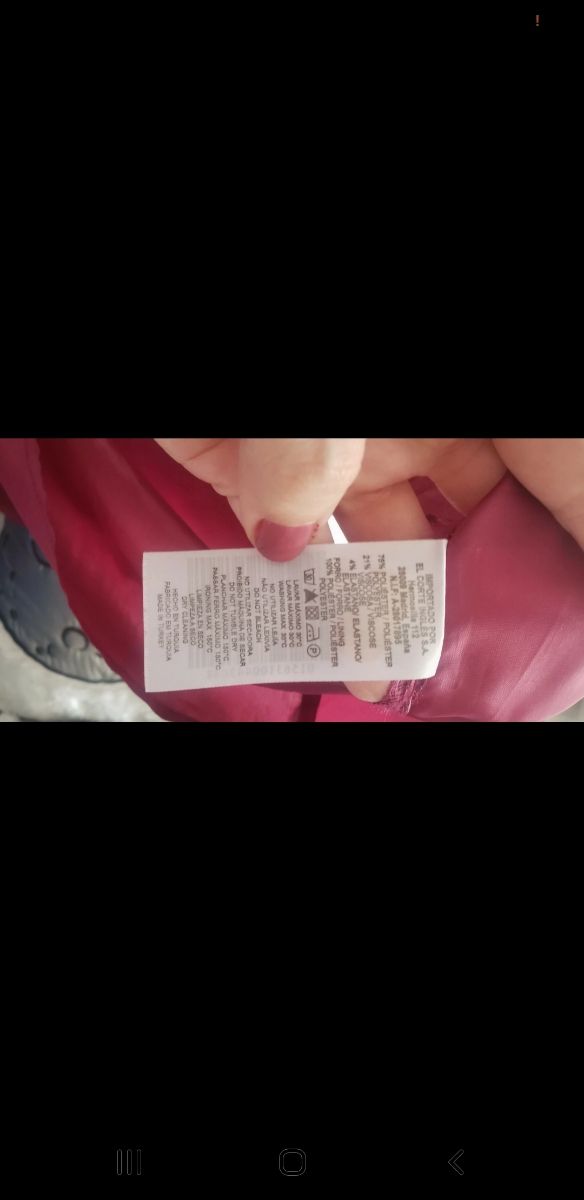 Vestido fucsia y negro