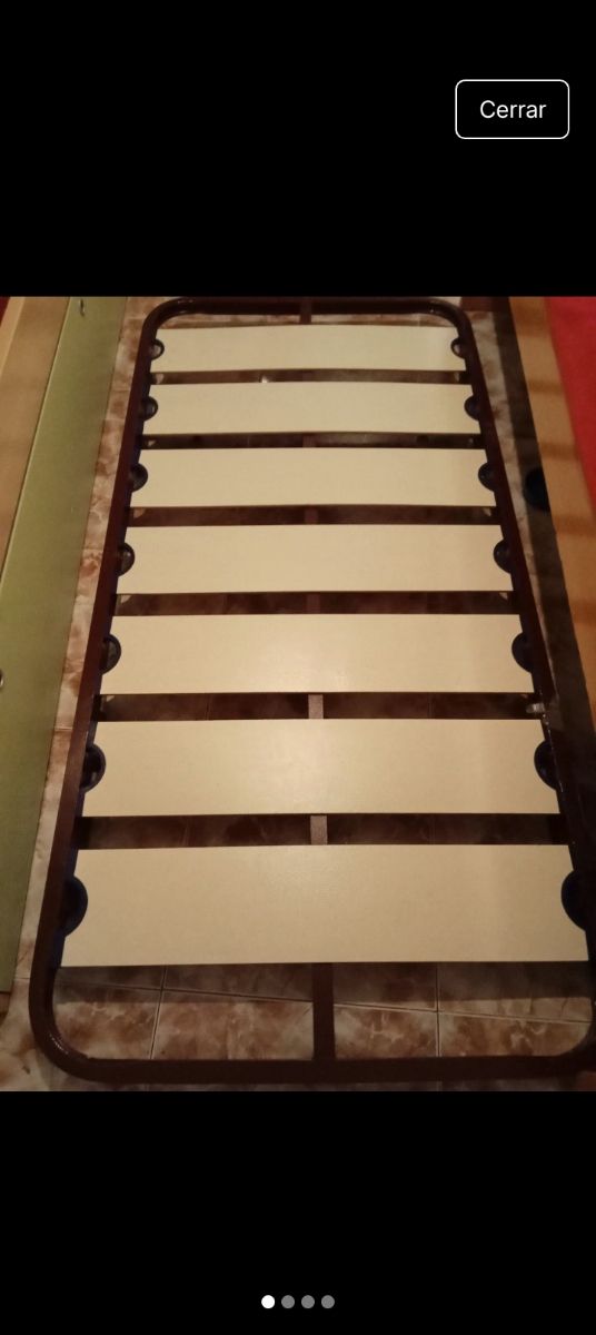 Somier cama 90 - marrón oscuro