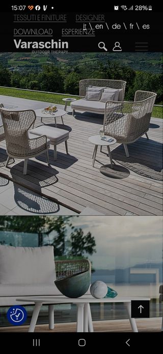 Tavolino caffè Varaschin bianco