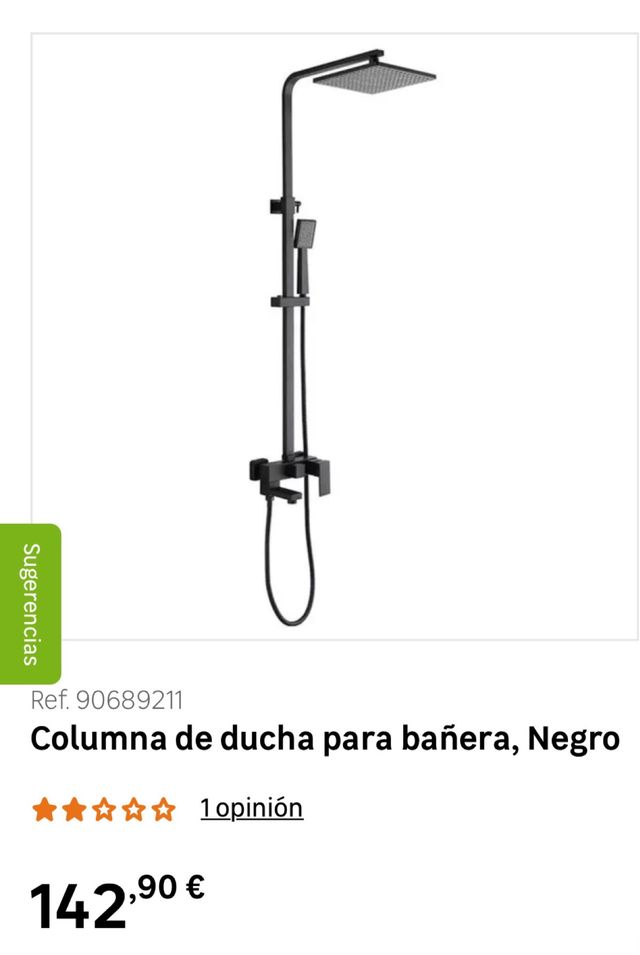 Columna ducha negra metalica A ESTRENAR