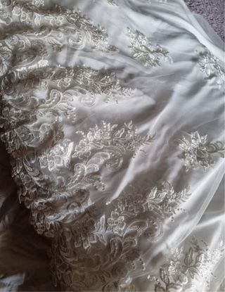 Vestido novia encaje blanco