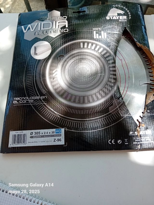 Disco Widia Stayer Ø300mm Aluminio