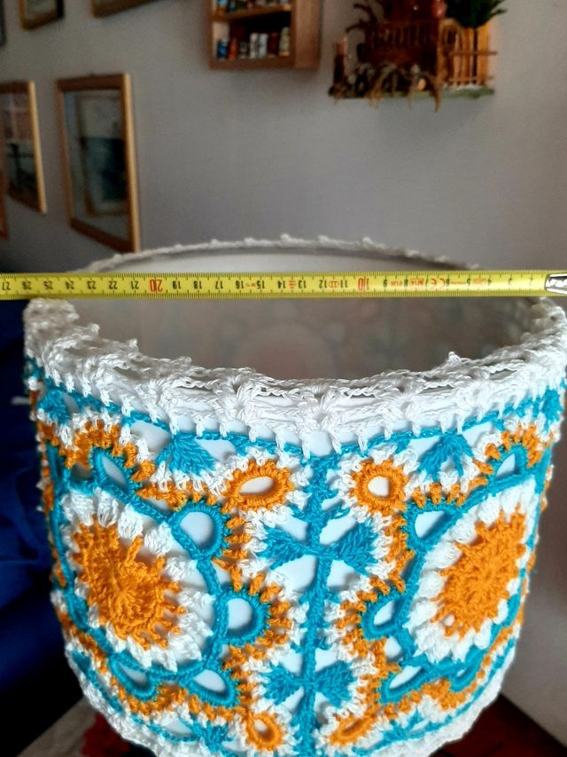 Lampada uncinetto | Tavolo shabby chic