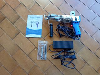 Pistola de Tufting con tela de monje