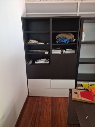 Estanteria negra - Librero de madera