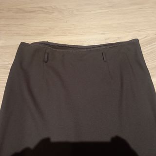 Falda midi Zara marrón chocolate 