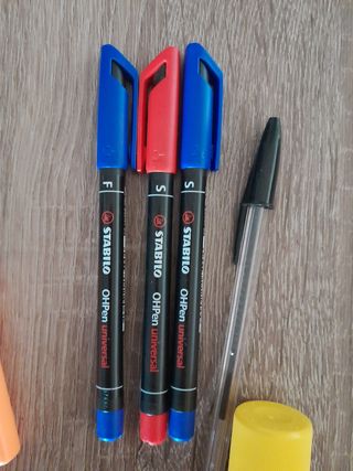 Cancelleria: penne, evidenziatori