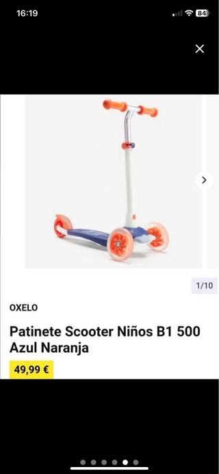 Patinete Decathlon azul niño